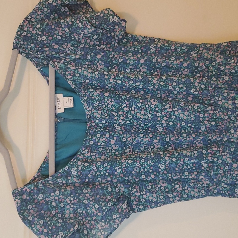 J. Crew Floral Ruffle Midi Dress sz 0